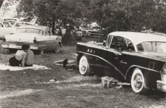 Picnic In A Car Park by Robert Frank, Silver gelatin print, printed, offered May 2026