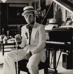 Elton John at Home in Windsor by Terry O'Neill, Silver gelatin print, printed later, image size, sold May 2026