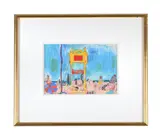 Bagno by Leon Francensco Morrocco, 1988, Gouache, pencil and oil pastel, offered Feb 2026