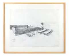 Nyc 6 (my brother's garden) by Hans Op de Beeck, 2002, drawing, offered Jan 2026