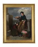 Flower sellers by Edward Charles Barnes, Oil on canvas, offered Jan 2026