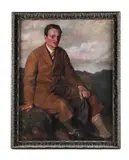 Portrait of a seated gentleman in an extensive landscape by C. Collas, Oil on canvas laid to board, offered Jan 2026