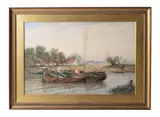 On the hague canal by Thomas Bush Hardy, Watercolour with bodycolour over traces of pencil, offered Jan 2026