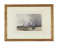 Shipping off the coast by William Callow, Pencil and watercolour, offered Jan 2026