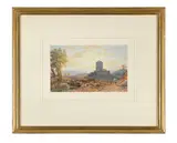 Sunset over a scottish landscape by William Leighton Leitch, Watercolour, offered Jan 2026