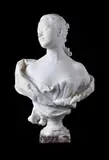 A white marble bust of a young woman, last quater 19th century by Henri Weigele, sculpture, offered Dec 2025
