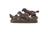 An animalier bronze 'deux chiens en arrêt sur des faisans' by Antoine-Louis Barye, BRONZE, offered Dec 2025