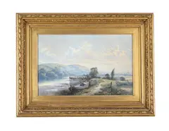 A river landscape by Samuel Bough, Pencil and watercolour heightened with white, offered Nov 2025