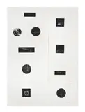 A set of ten miniature designs to include black dice by Daphne Reynolds, print (other), offered Nov 2025