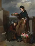 Flower sellers by Edward Charles Barnes, Oil on canvas, offered Nov 2025