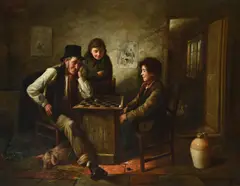 Paddy puzzled by Charles Hunt Junior, Oil on canvas, offered Nov 2025
