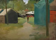 Figures in a park by Luigi Loir, Oil on canvas, offered Nov 2025