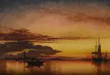 Sunset on the lagune by Edward William Cooke, Oil on paper laid on canvas, offered Nov 2025