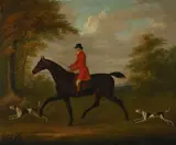 A huntsman on horseback with hounds by John Nost Sartorious, Oil on canvas, offered Nov 2025