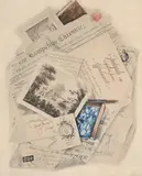 Hampshire chronicle trompe l'oeil by William Joseph Shayer, Pencil and watercolour, offered Nov 2025