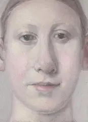 Head study by Alison Watt, 1995, Oil on board, offered Oct 2025