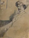 Portrait of james abbott macneil whistler by Walter Greaves, Pencil, offered Oct 2025