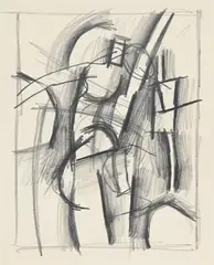 Untitled (abstract figure) by Keith Vaughan, Pencil, offered Oct 2025
