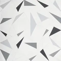 Untitled (composition with grey triangles) by Michael Canney, Pencil and alkyd on board, offered Oct 2025