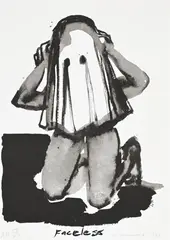 Faceless by Marlene Dumas, 1993, Screenprint, offered Oct 2025