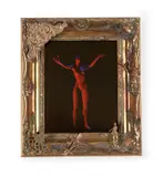 Pandora by Steve Caplin, 2017, Wood, plaster, leather, plastic, brass, card with LCD screen, offered Oct 2025