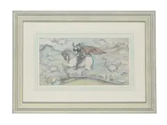 Untitled by Anna Zinkeisen, Pencil and coloured crayon, offered Oct 2025