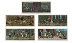 Five prints for 'peter pan' by John Hassall, lithograph, offered Oct 2025