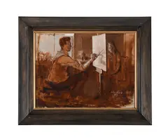 Jehan daly painting janet by John Stanton Ward, Oil on canvas laid to board, offered Aug 2025