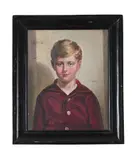 Potrait of a boy by Mario Siragusa, Oil on panel, offered Aug 2025