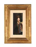 Portrait of a woman by Francesco Longo Mancini, Oil on board, offered Aug 2025