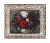 Still life with flowers in a vase by Amy Neville, Oil on canvas, offered Jul 2025