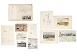 Near avebury, wiltshire by Keith Grant, 1958, Watercolour, offered Jul 2025