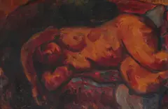 Sleeping model by Matthew Smith, 1924, Oil on canvas, offered Jul 2025