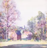 Sadler's corner, dedham by John Millar Watt, Oil on board, offered Jul 2025