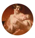 The joy of motherhood by Frank O. Salisbury, 1934, Oil on canvas, painted oval, offered Jul 2025