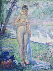 Standing nude by William Malherbe, Oil on canvas, offered Jul 2025