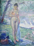 Standing nude by William Malherbe, Oil on canvas, offered Jul 2025