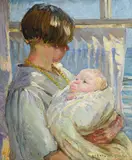 Mother and child by Dorothea Sharp, Oil on canvas, offered Jul 2025