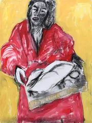 Cultural adaptation by Serge Attukwei Clottey, 2020, Acrylic and pastel on paper, offered Jul 2025