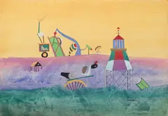 The arena by Conroy Maddox, 1939, Watercolour and gouache, offered Jul 2025