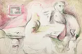 Untitled by Ceri Richards, Watercolour and ink, offered Jul 2025
