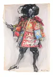 Royal officer of arms by Feliks Topolski, Watercolour, offered Jul 2025
