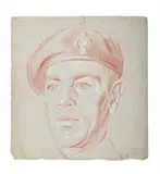 Study of a soldier by Eric Kennington, drawing, offered Jul 2025