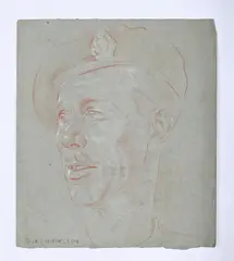 Study of a soldier by Eric Kennington, drawing, offered Jul 2025