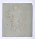 Study of a soldier by Eric Kennington, drawing, offered Jul 2025