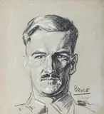 Bruce, 52nd htn by Eric Kennington, Charcoal and chalk, offered Jul 2025