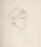 Portrait of sir stanley spencer by Unity Spencer, 1958, Pencil, offered Jul 2025
