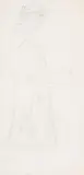 Standing man by Henri Gaudier-Brzeska, Pencil on tracing paper, offered Jul 2025