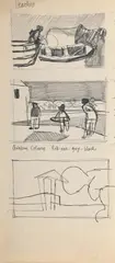 Beaches, a set of three studies by Keith Vaughan, Pencil, offered Jul 2025