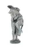 Lady-hare with hound by Sophie Ryder, Bronze with grey patina, offered Jul 2025